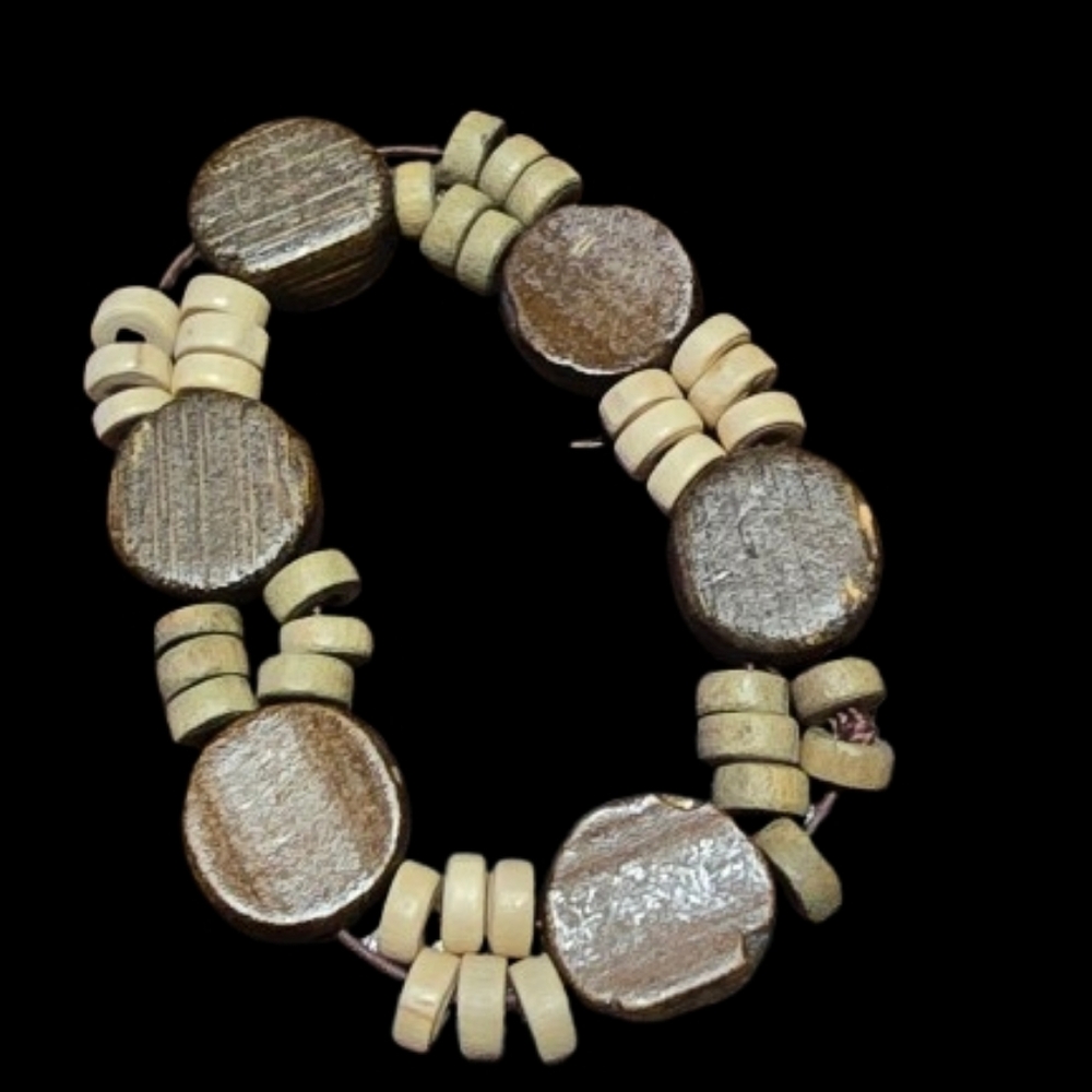 5D Tribe Wood Bead Stretch Bracelet Lot 4